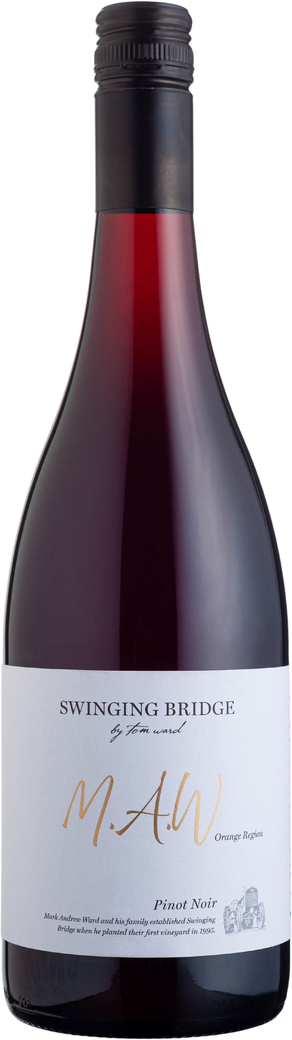 Swinging Bridge by Tom Ward M.A.W. Pinot Noir 2022 Orange